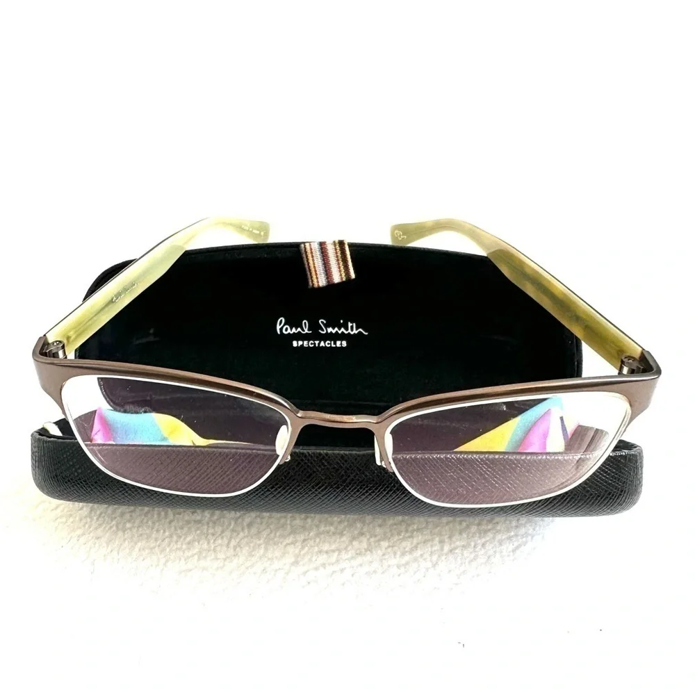Unisex Paul Smith Eyeglasses Brown Green one size